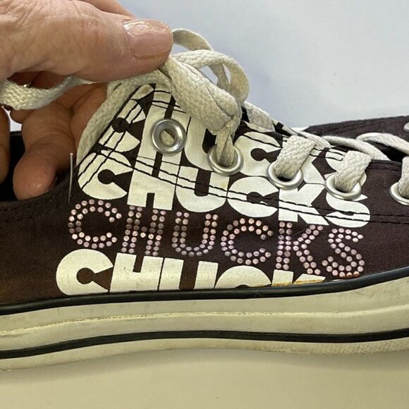 Rare Chucks Chucks Chucks Low Top All Stars‎ Men's 6; Women's 8 Black and White - Picture 2 of 5